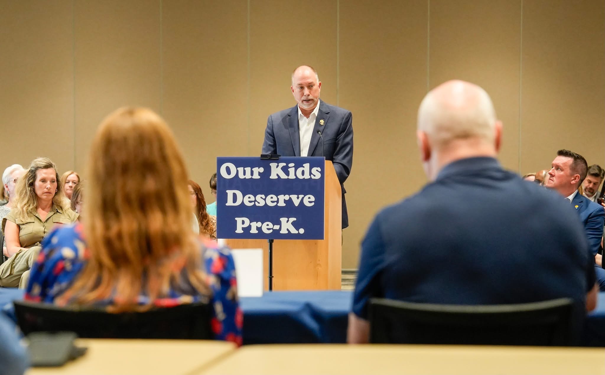 Casey Jaynes addressing a Kentucky Pre-K for All audience