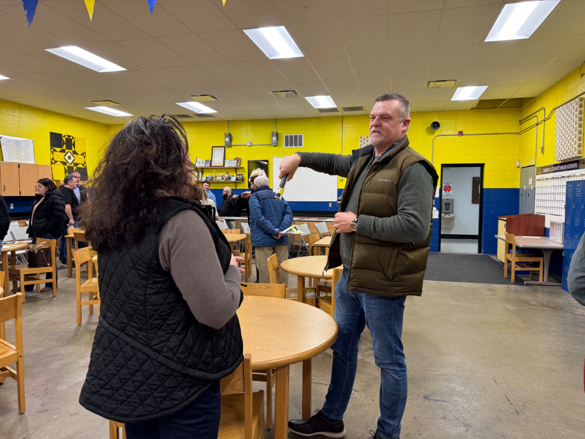 Casey Jaynes participating in a community conversation